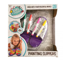 Cargar imagen en el visor de la galería, Pantuflas para pintar en tela.
